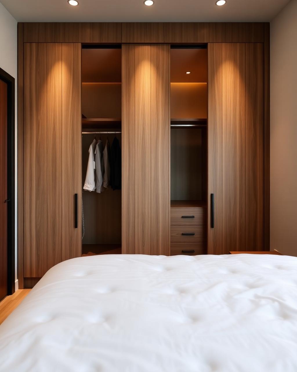Closet de dormitorio con puertas corredizas